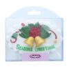 Seasons Greetings Bell Sugar Plaque - Pack of 5
