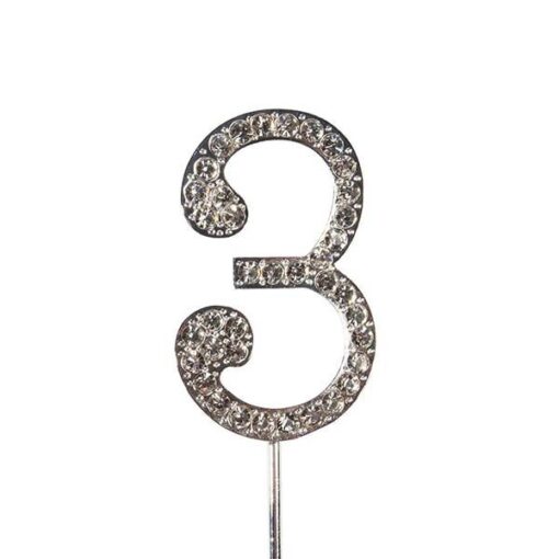 CST Diamante Silver Colour Numbers - Image 5