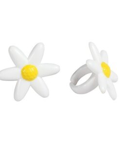 White Daisy Rings - 38mm - Pack of 144