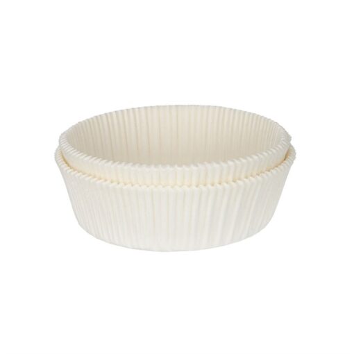 50 7" Round Cake Tin Liners - White