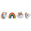 Rainbow & Unicorn Rings - 40mm - 3 designs - Pack of 144