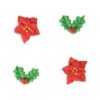 Holly & Poinsettia Sugar Pipings