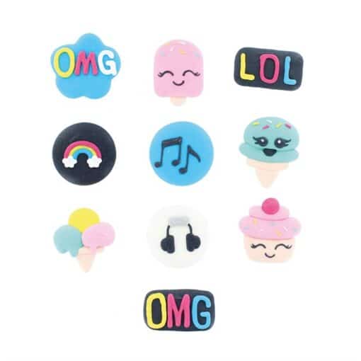 #LOL Trends Collection - Handmade Royal Icing Decorations - 35mm - Pack of 90