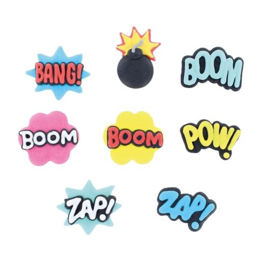Superheroes Collection - Handmade Royal Icing Decorations - 35mm - Pack of 72