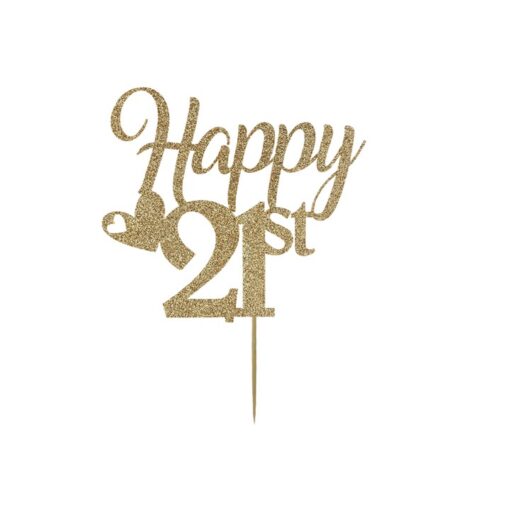 Kelsi Marsh Happy Birthday Topper Gold Number - 3 Designs - Image 3