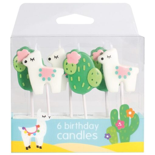Llama & Cactus Cake Candles