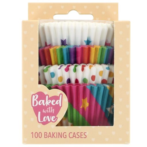 Baked With Love 100 Rainbow Baking Cases