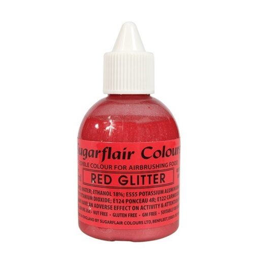 COLOUR-SUGARFLAIR-A/BRUSH-GLTR-RED-60ml