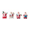 Plastic Santa's - Set Of 4 - Approx 45mm - 3 Sets
