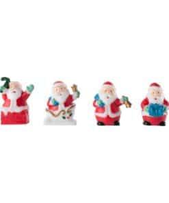 Plastic Santa's - Set Of 4 - Approx 45mm - 3 Sets