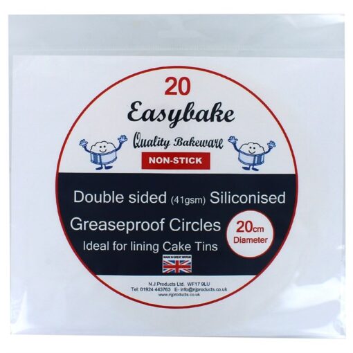 Siliconised Greaseproof Circles - 2 Sizes