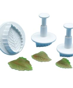PME Small 3 Set Veined Rose Leaf Plunger