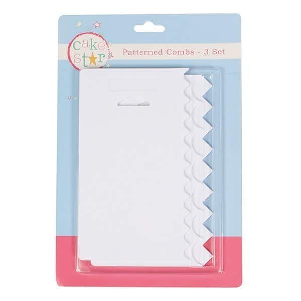 Cake Star Patterned Buttercream Combs - Set Of 3