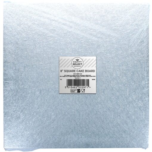 Select Lightweight 12mm Cake Boards - Square  - Pack of 5 - 5 Sizes - Image 2