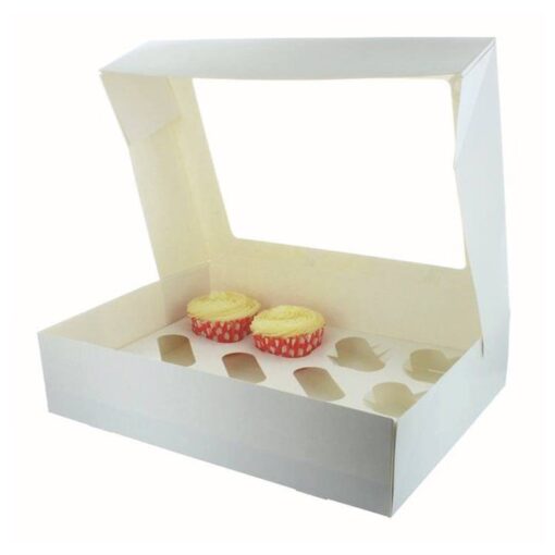 White 12 Cupcake/Muffin Box