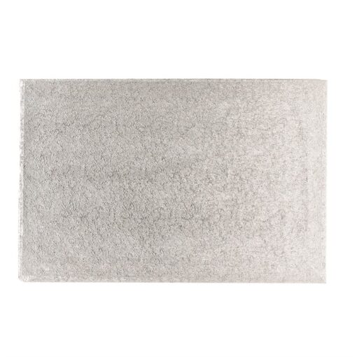 10'' x 5'' (254 x 127mm) Single Thick Rectangle Cut Edge Cake - Pack of 25