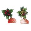 Plastic Holly Merry Christmas Motto - 2 Designs