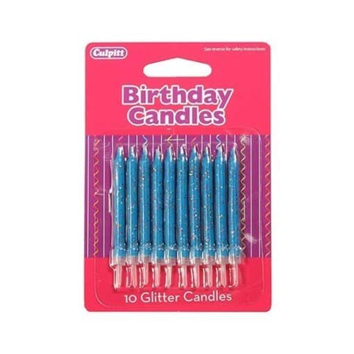 10 Glitter Cake Candles - 6 Colours - Image 6