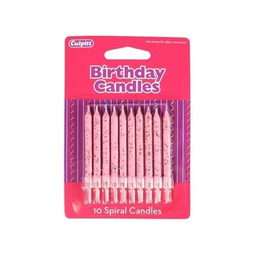 10 Glitter Cake Candles - 6 Colours - Image 4