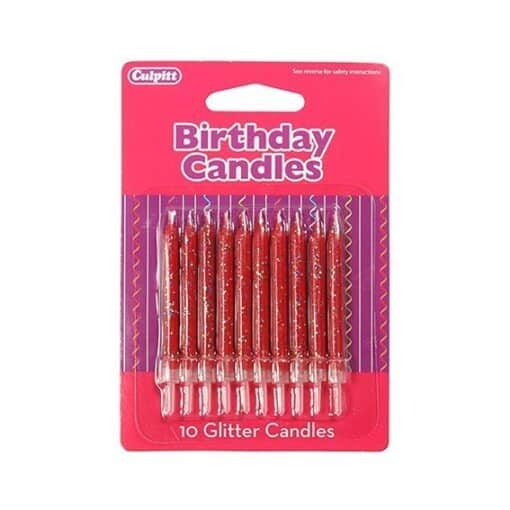 10 Glitter Cake Candles - 6 Colours - Image 10