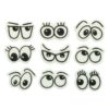 Printed Sugar Edible Toppers - Cartoon Eyes - Bulk Packed - Pack of 240