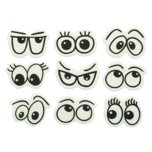 Printed Sugar Edible Toppers - Cartoon Eyes - Bulk Packed - Pack of 240