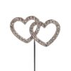 Diamante Letter DOUBLE HEART